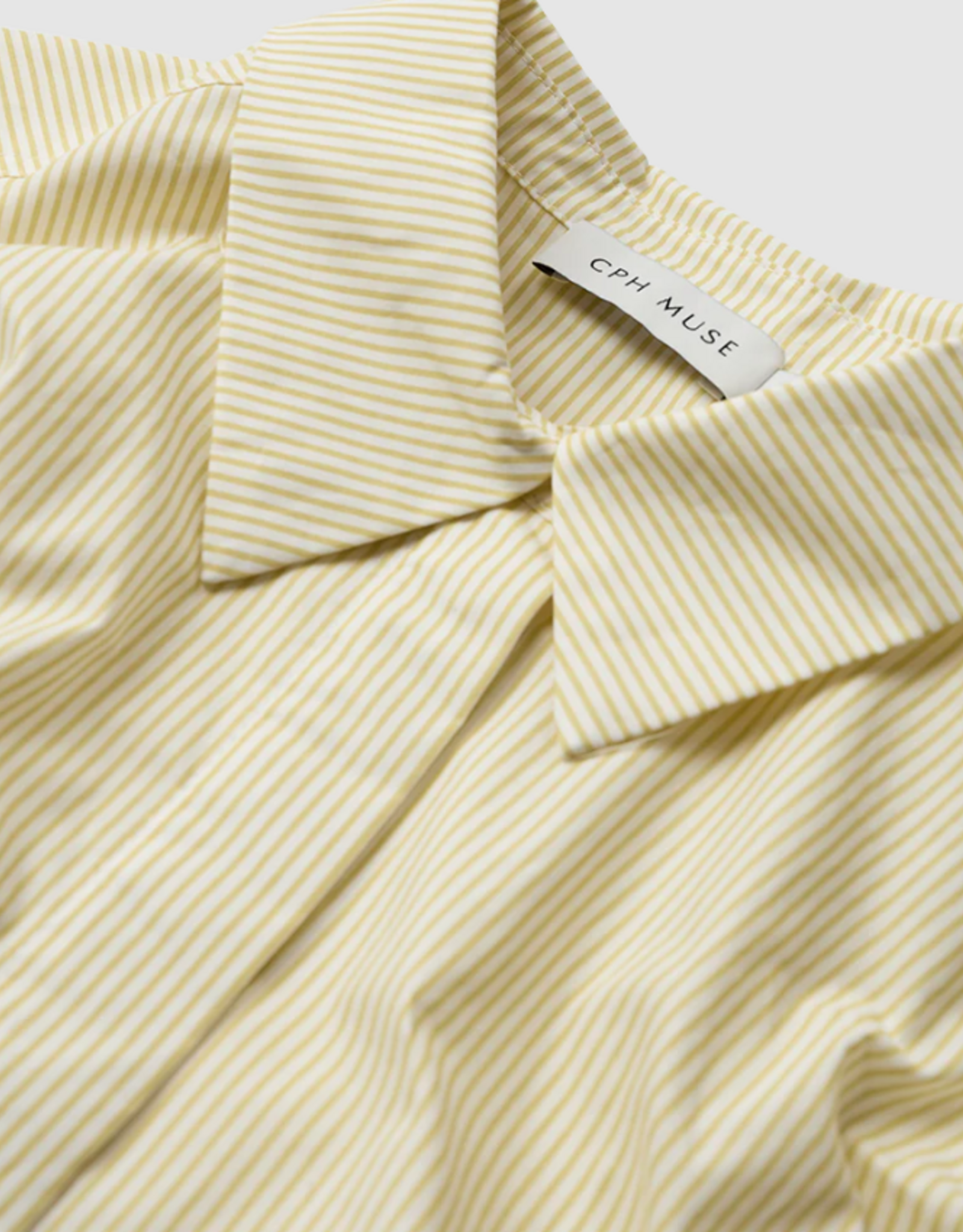 Cph Muse 207463 Blaire Stripe Short Shirt Citron