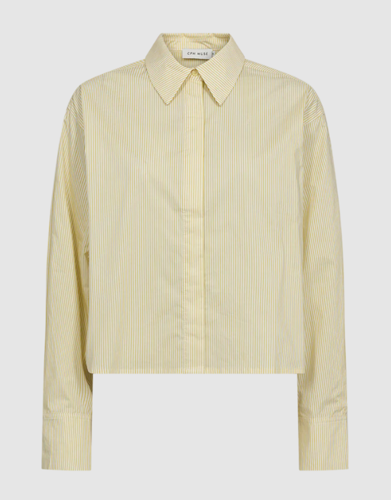 Cph Muse 207463 Blaire Stripe Short Shirt Citron