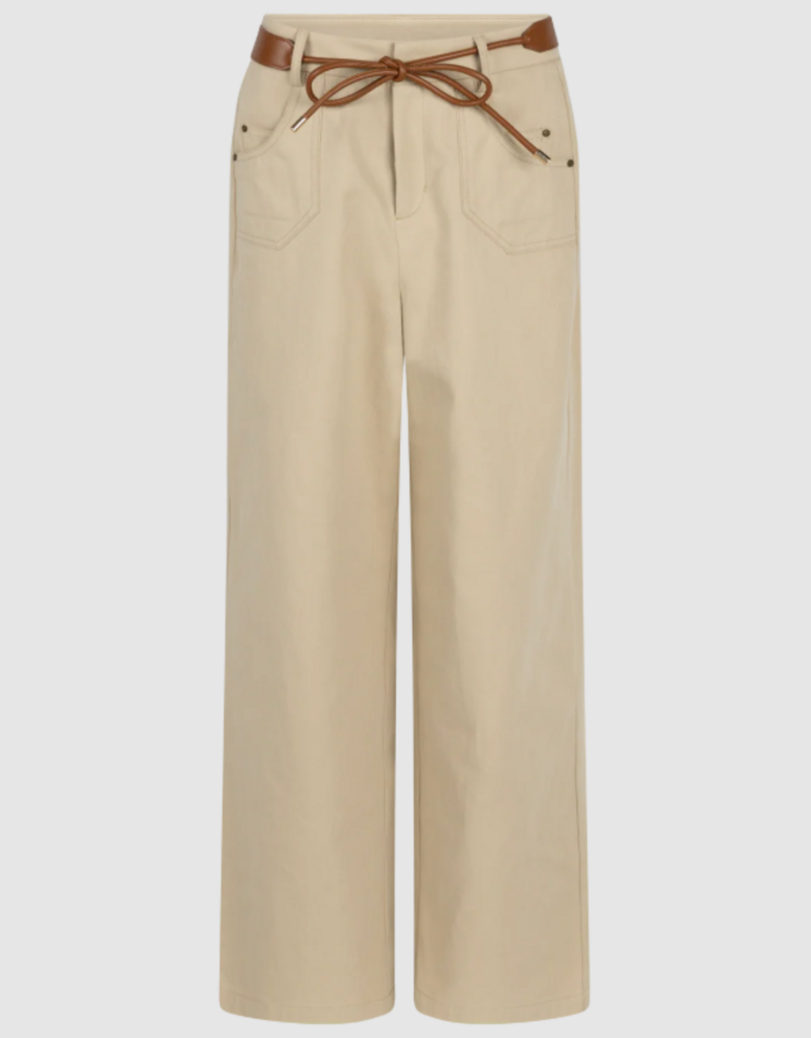 Aaiko Jael Twill Trousers Chalk