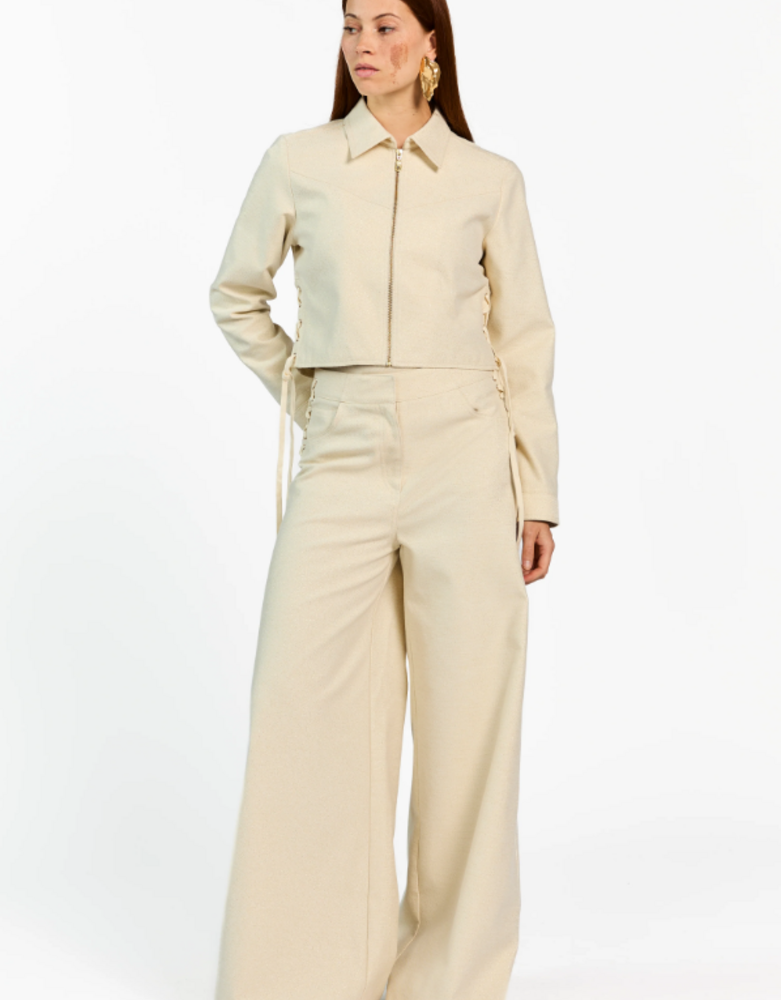 Aaiko Nore Lacing Trousers Birch