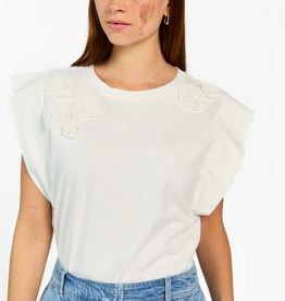Aaiko Cora Flower Top Les Blancs