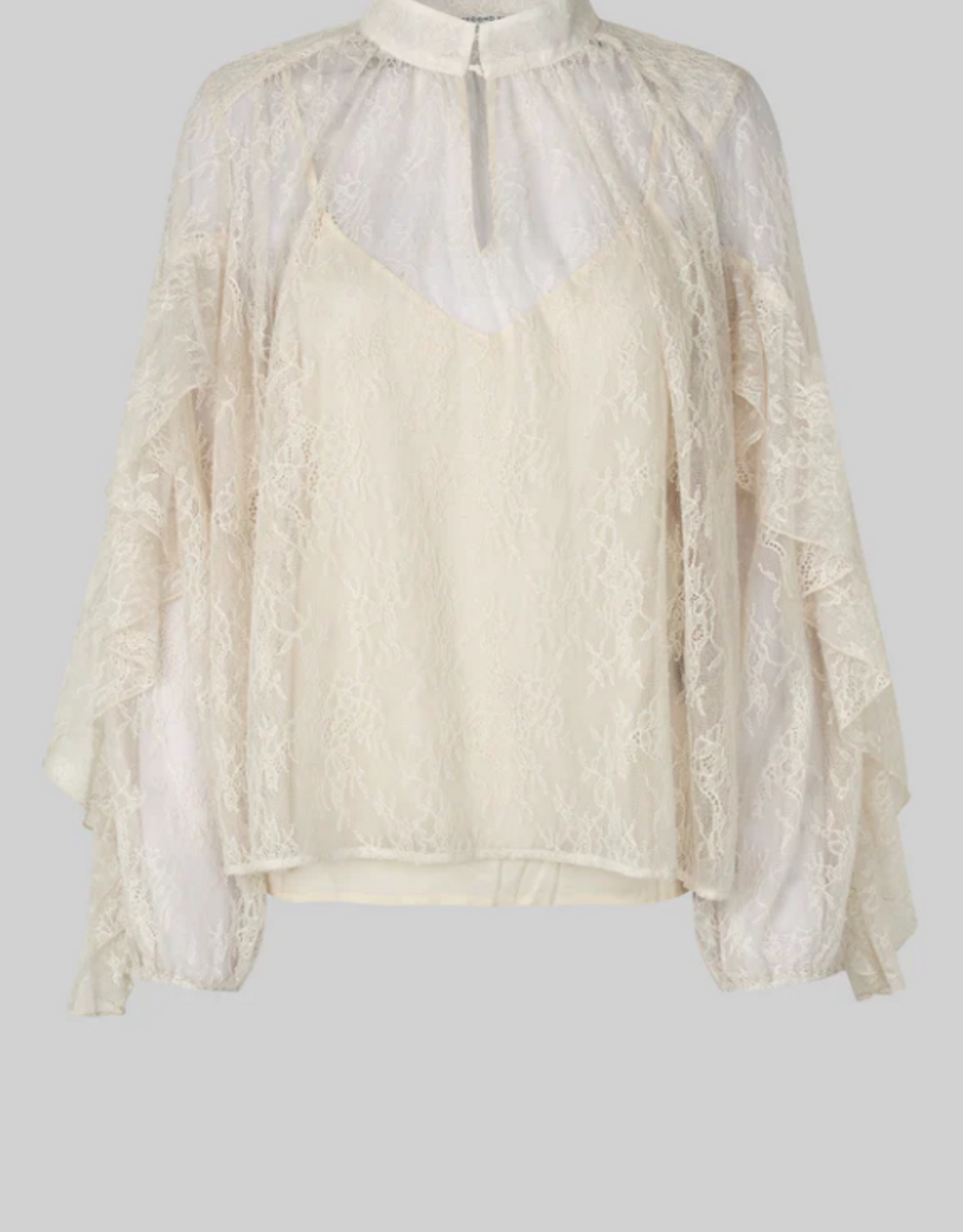 Second Female Sybell Lace Blouse Soft Beige