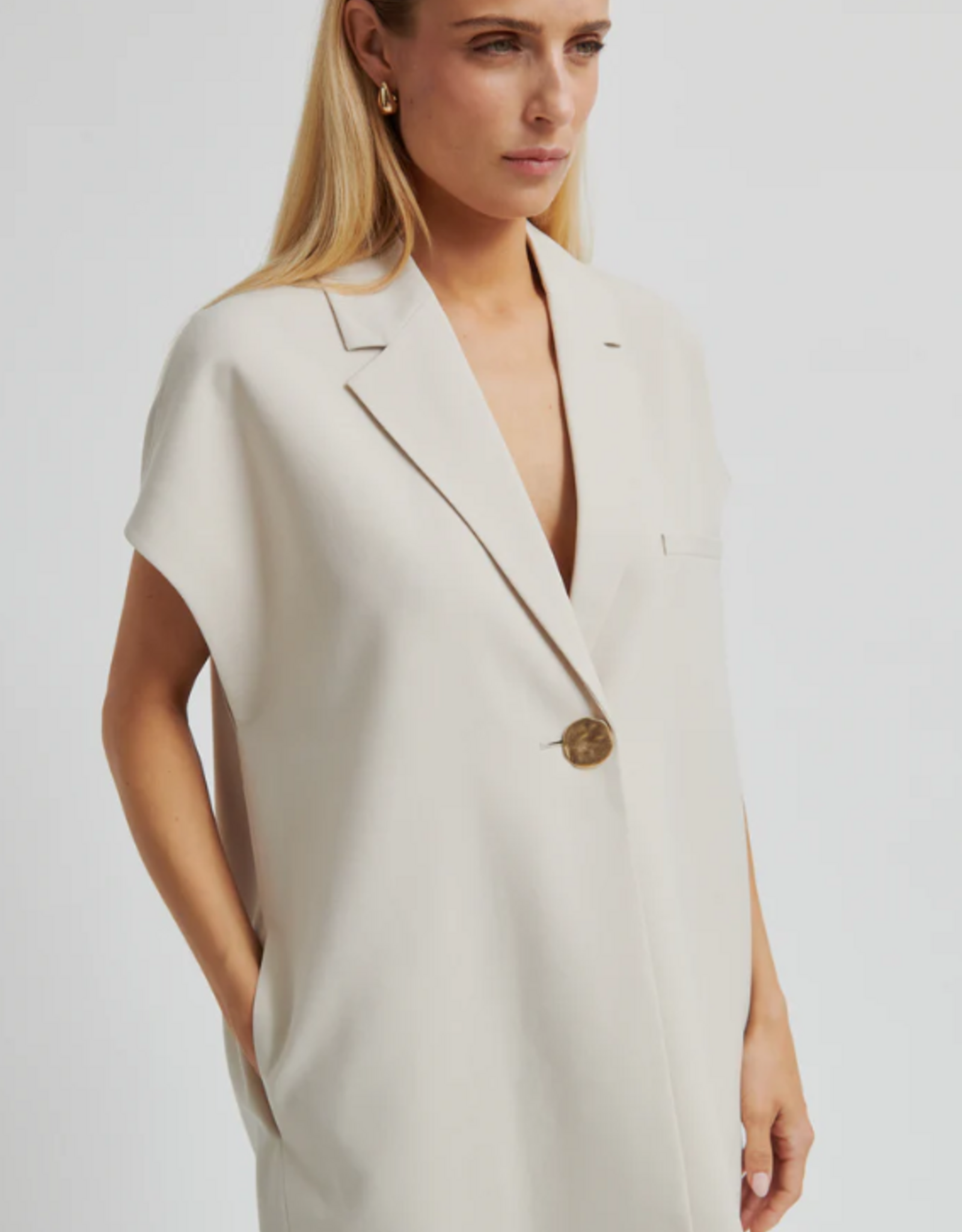 Second Female Blanca Waistcoat Soft Beige