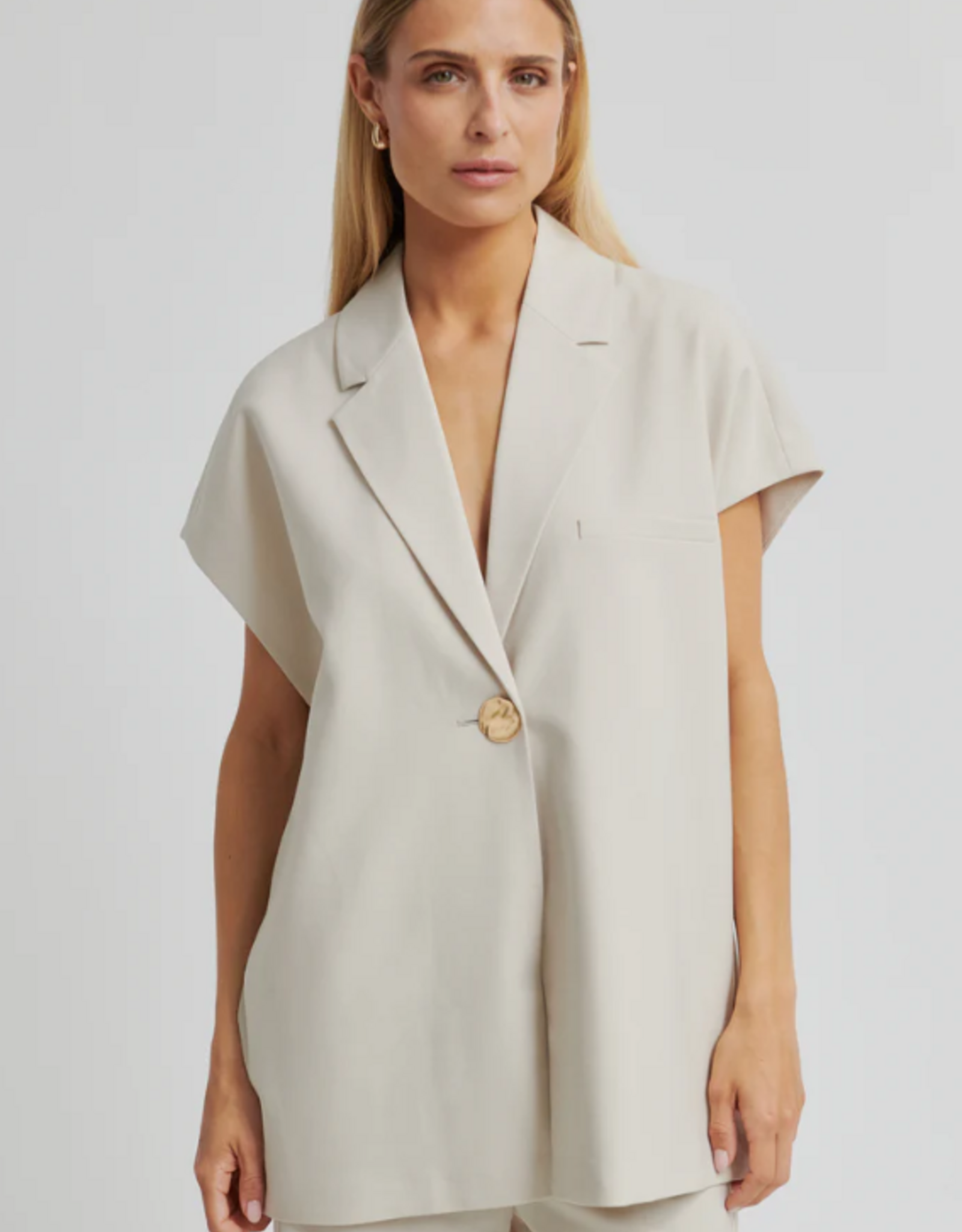 Second Female Blanca Waistcoat Soft Beige