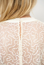 Dante 6 Zaira Sequins Net Top Butter Cream