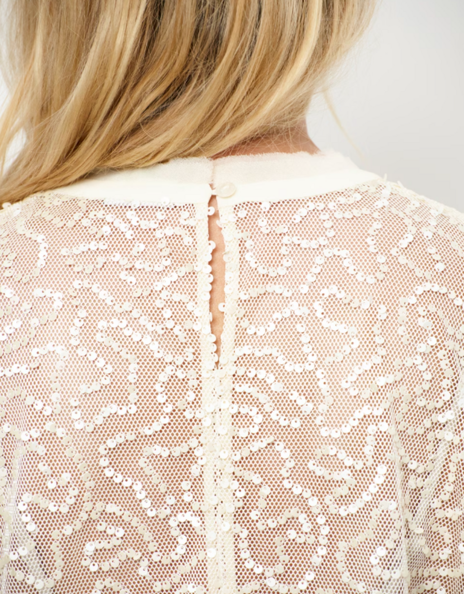 Dante 6 Zaira Sequins Net Top Butter Cream