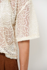 Dante 6 Zaira Sequins Net Top Butter Cream