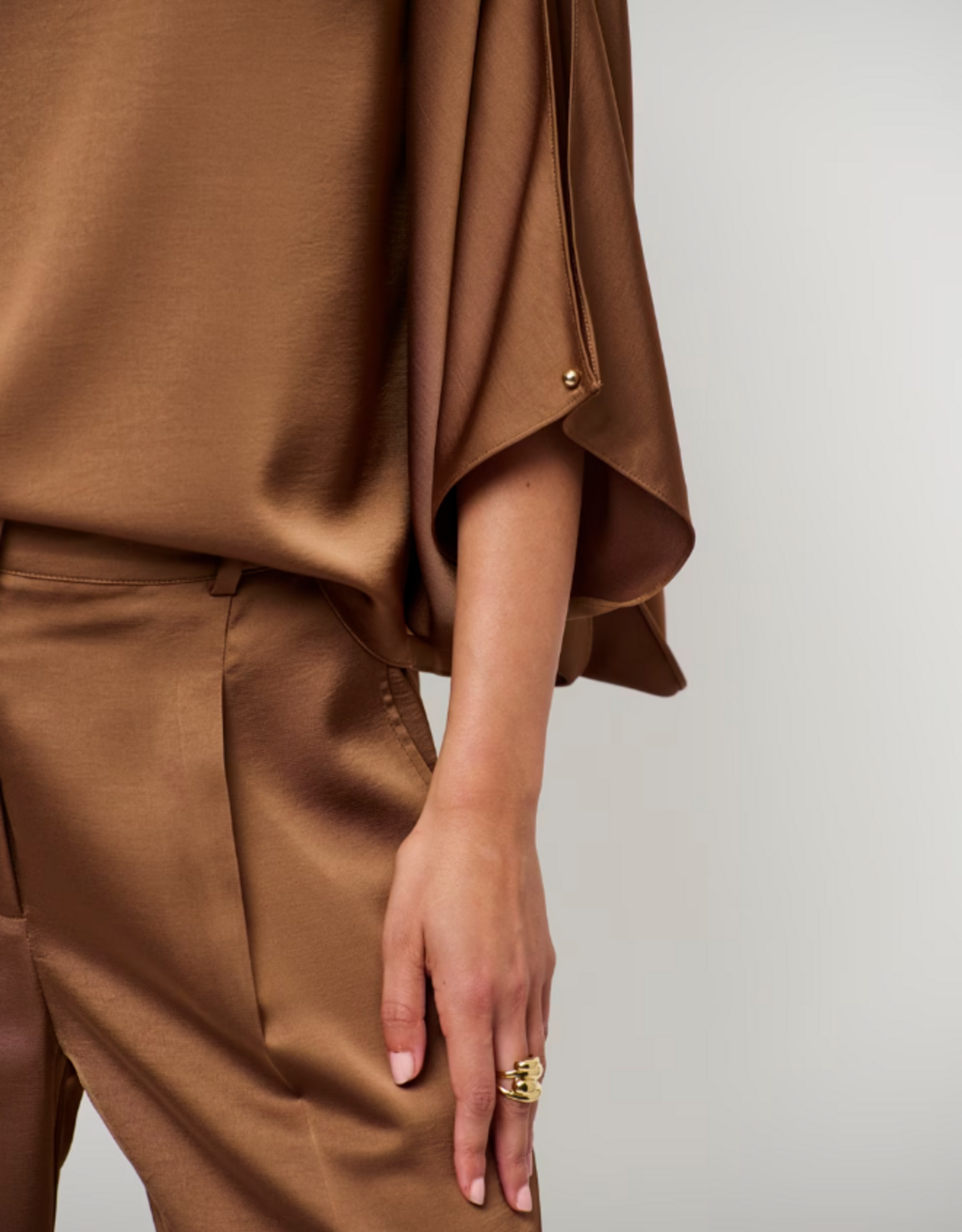 Dante 6 Jules Satin Smart Pants Mocha Mousse