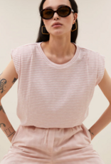 By Bar Nilou Flame Stripe Top Light Rose