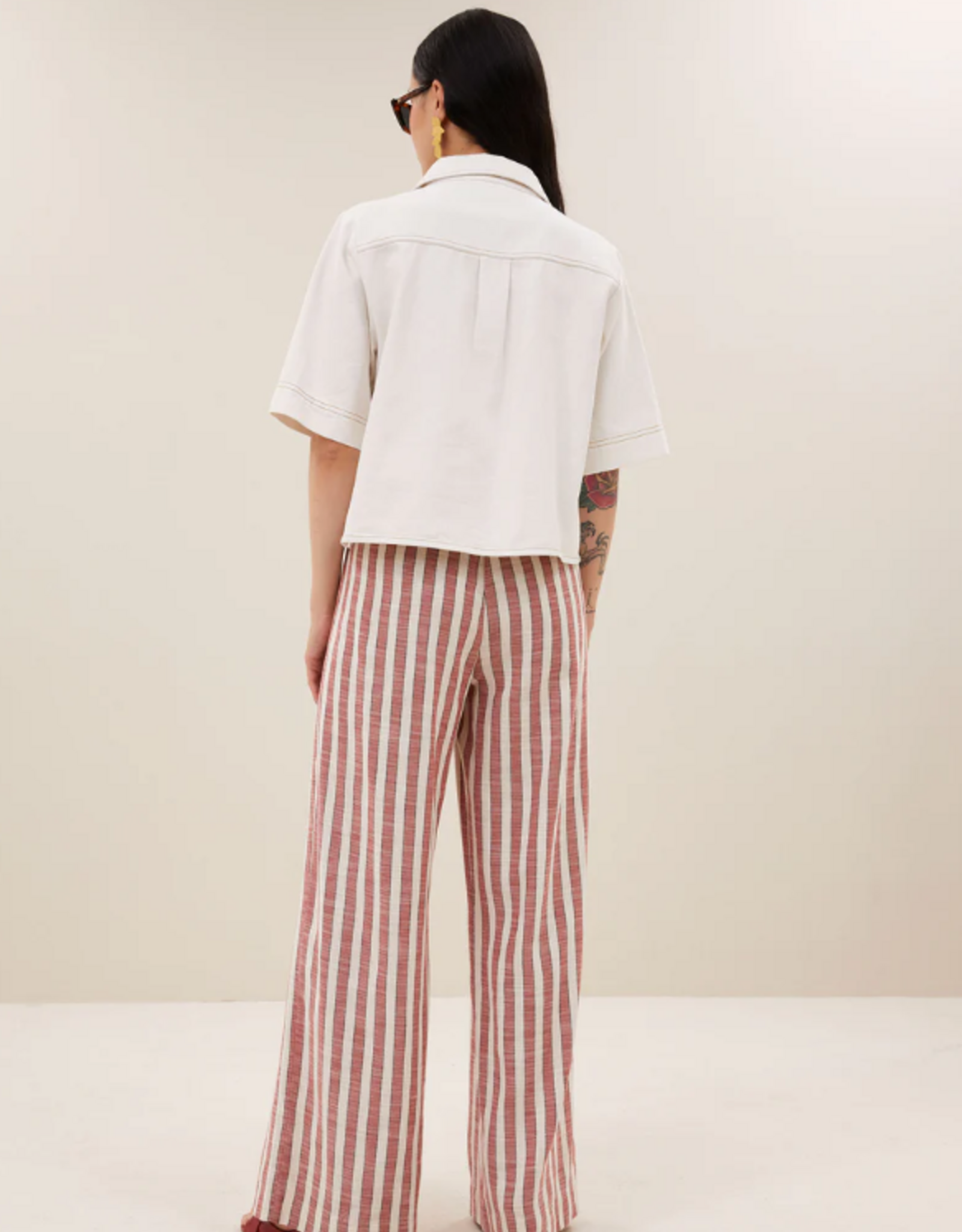 By Bar Philipe Twill Top Cloude White