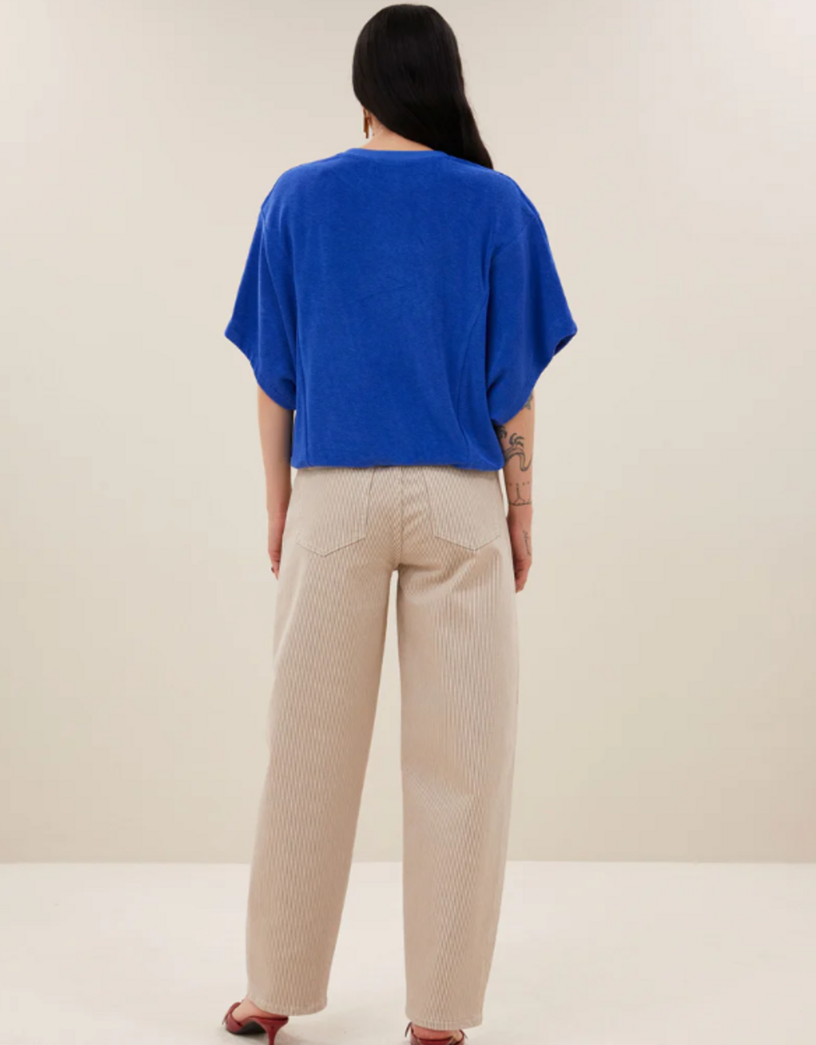 By Bar Nuki Slub Top Azul Blue