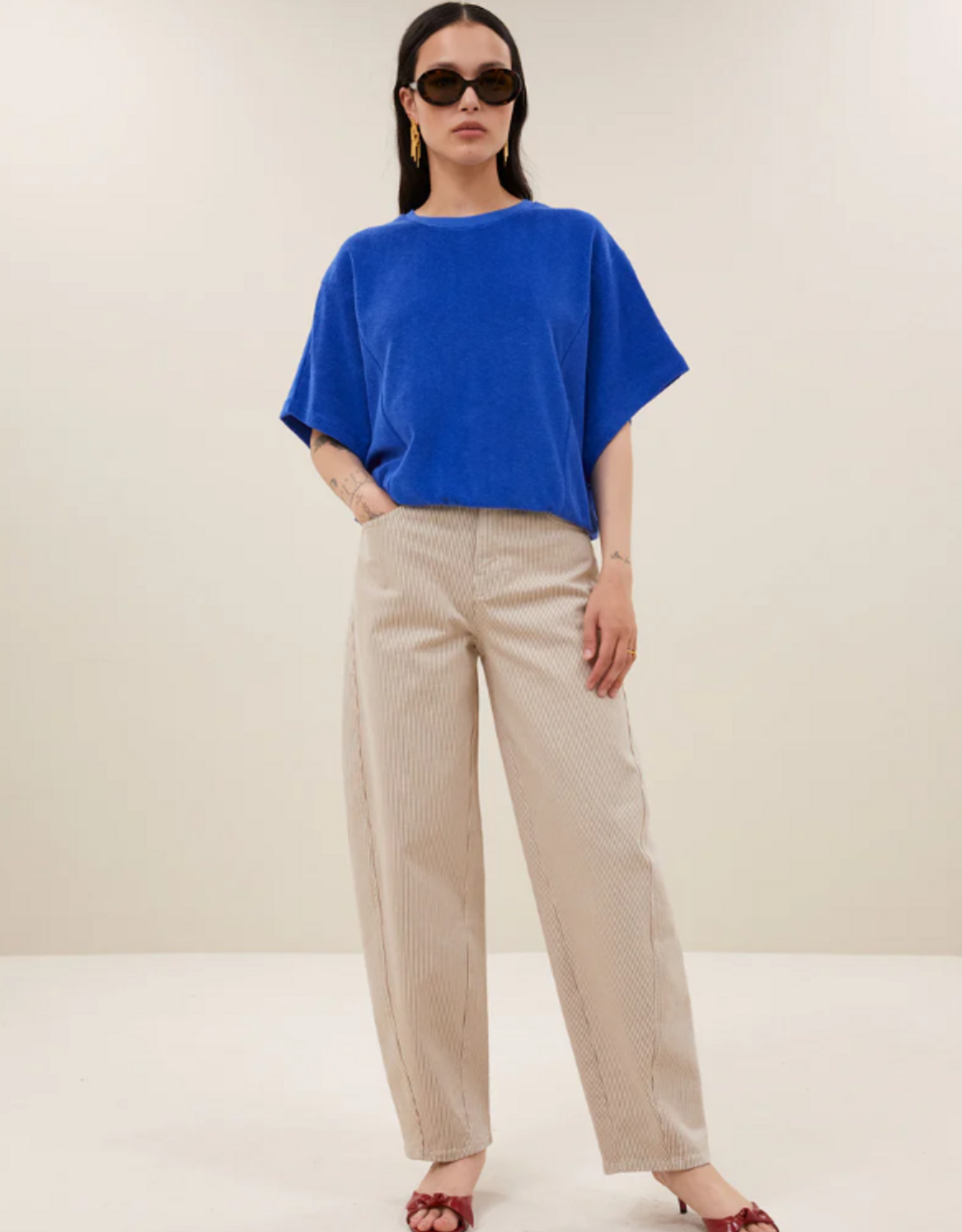 By Bar Nuki Slub Top Azul Blue