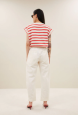 By Bar Tobi Stripe Top Poppy Red
