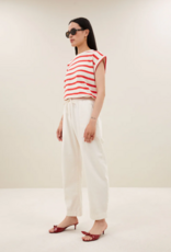 By Bar Tobi Stripe Top Poppy Red