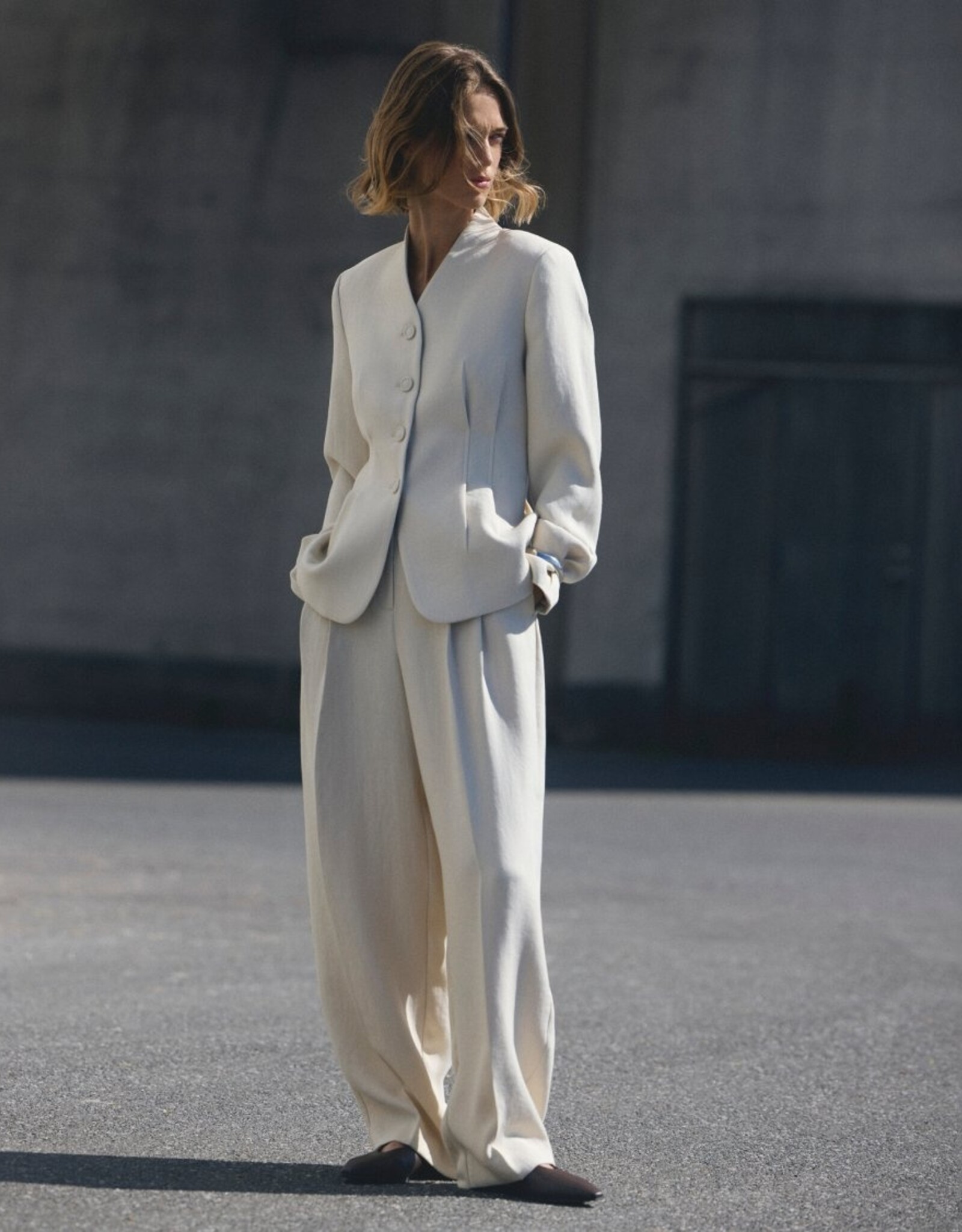 Moss Copenhagen Esteriane Blazer Oatmeal Melange