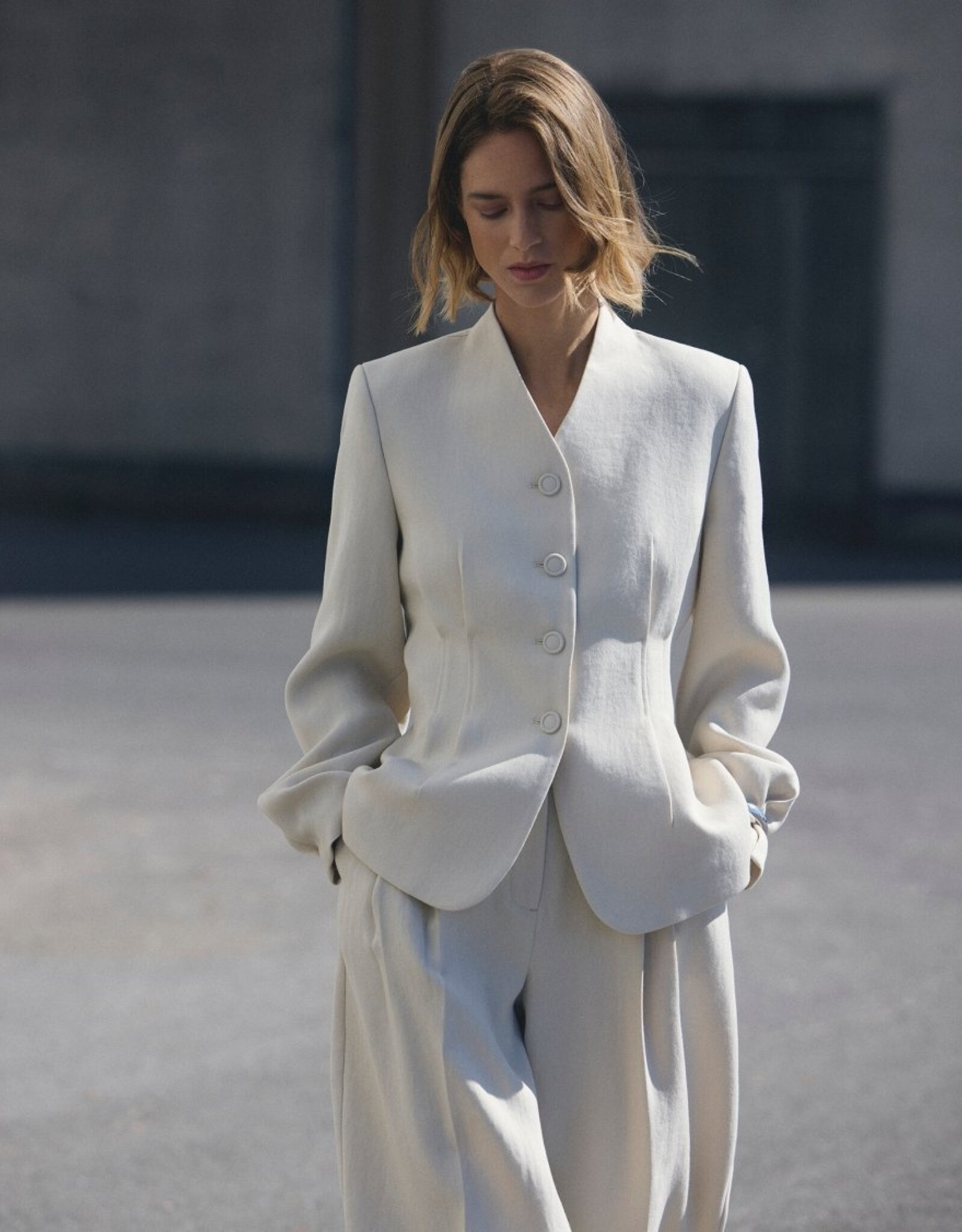 Moss Copenhagen Esteriane Blazer Oatmeal Melange