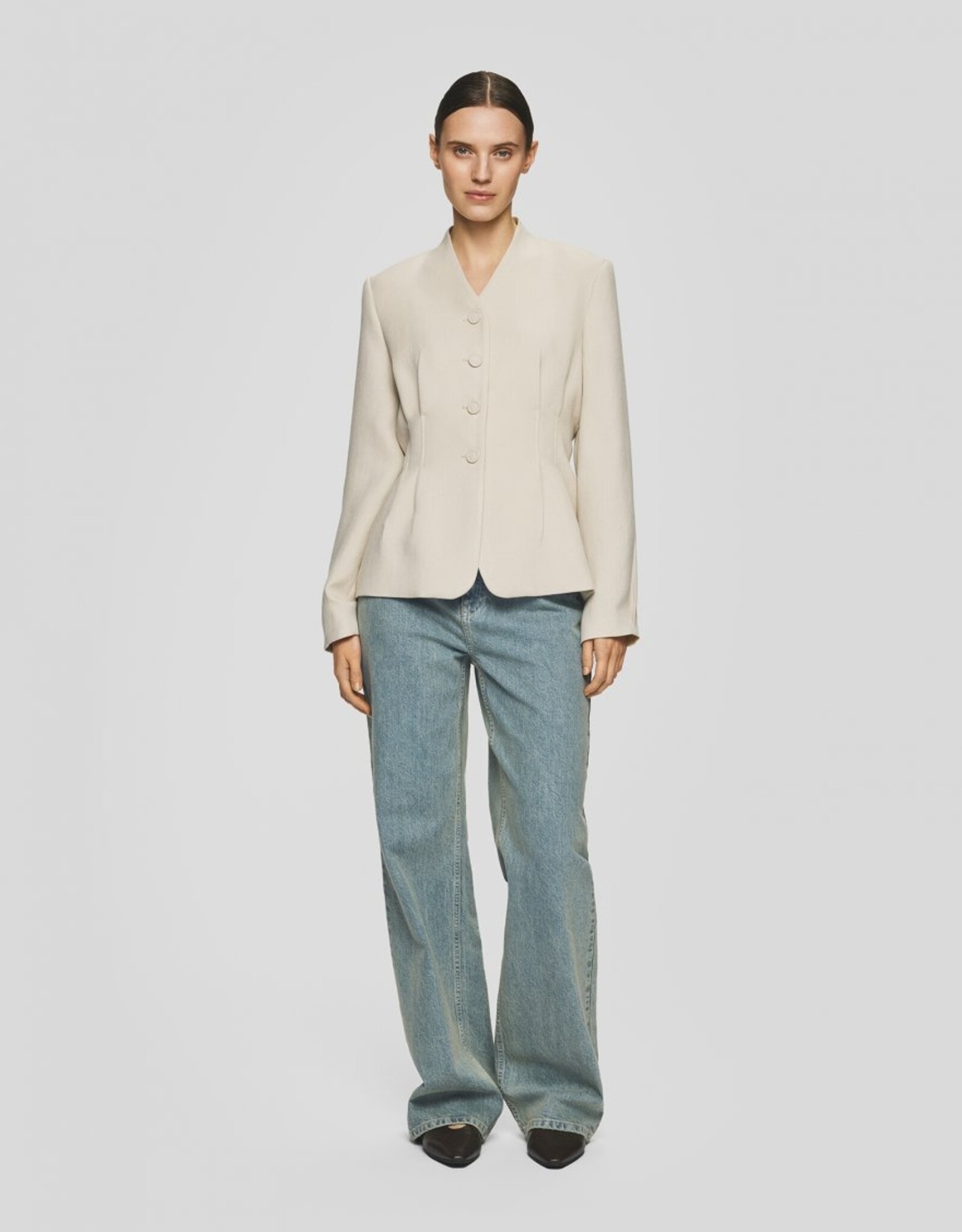 Moss Copenhagen Esteriane Blazer Oatmeal Melange