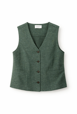 Moss Copenhagen Viana Ginia V Neck Waistcoat Laurel W Melange