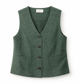 Moss Copenhagen Viana Ginia V Neck Waistcoat Laurel W Melange