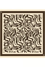 Dante 6 Arlo Animalistic Printed Scarf Brown Cream