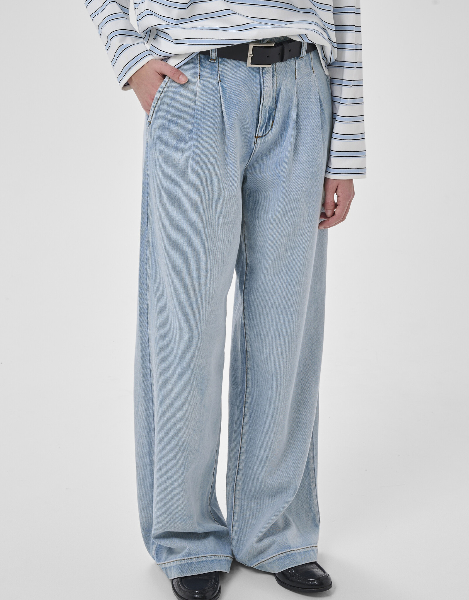 My Essential Wardrobe Zito 171 High Wide Pant Light Blue L32