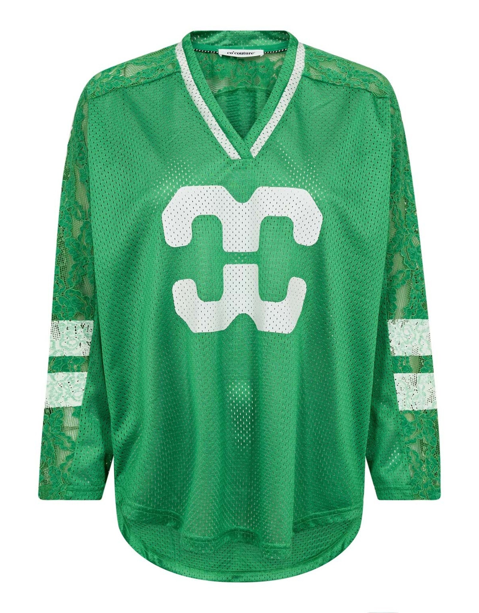 Co'Couture Trey Lace Sport Tee Green