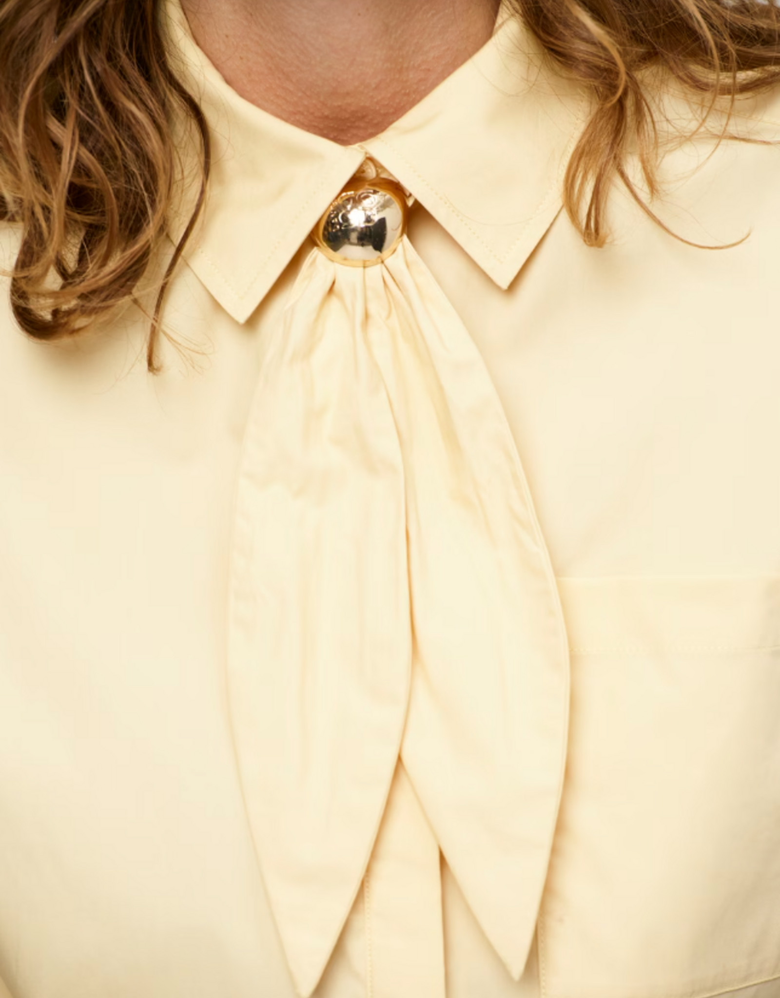 Dante 6 Alcon Scarf Detailed Shirt Butter Yellow