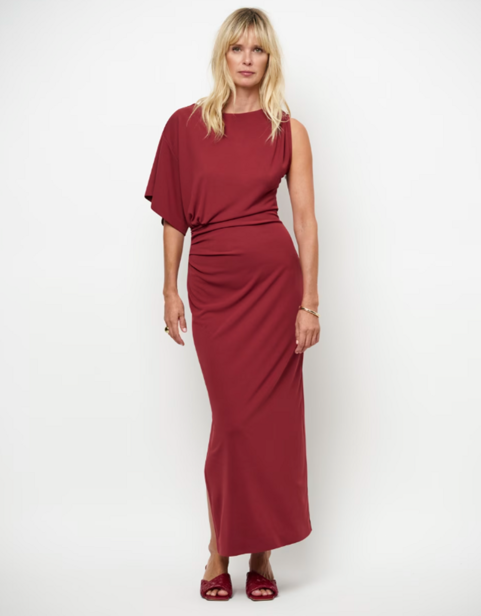 Dante 6 Aliki Asymmetrical Maxi Dress Berry Red