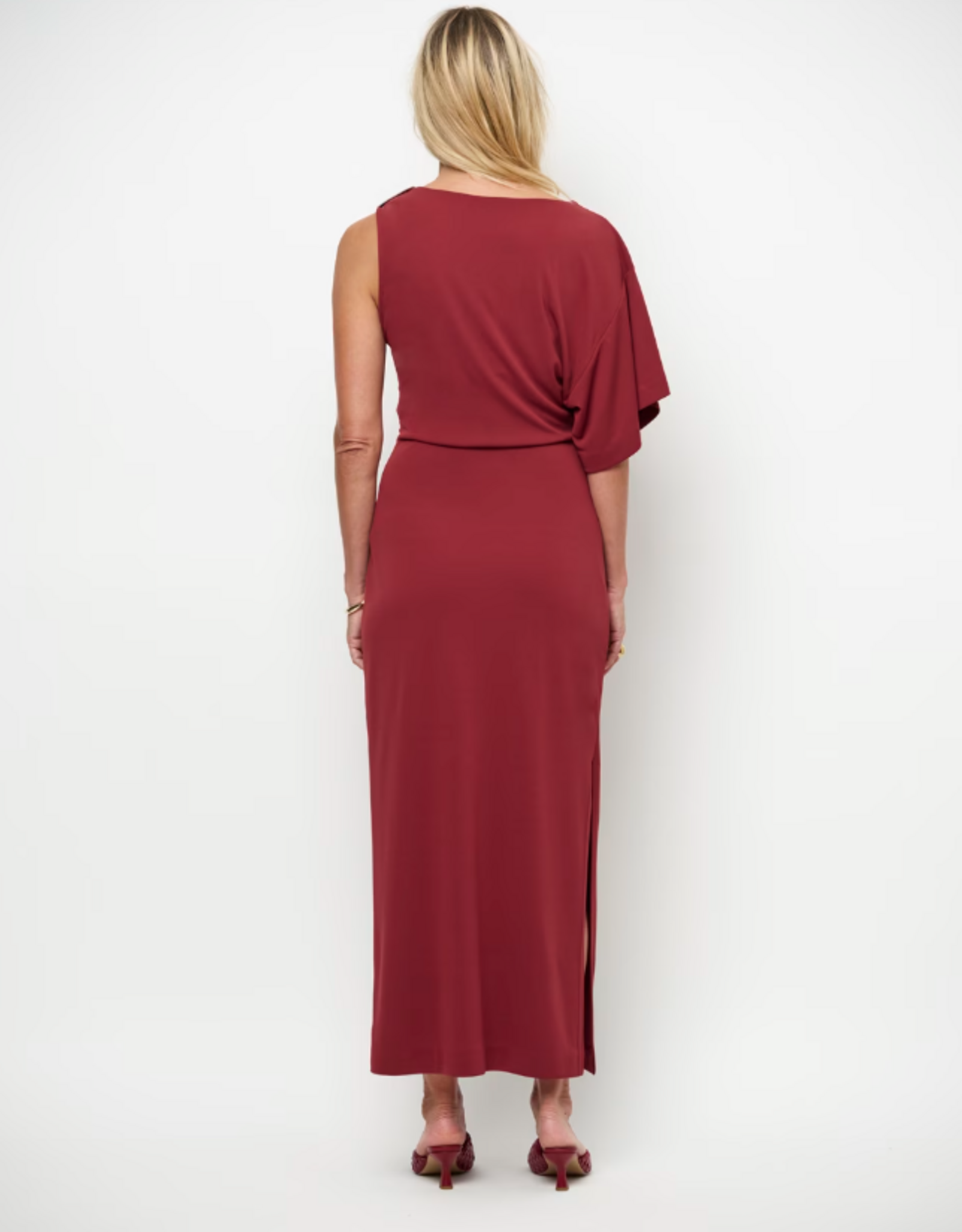 Dante 6 Aliki Asymmetrical Maxi Dress Berry Red