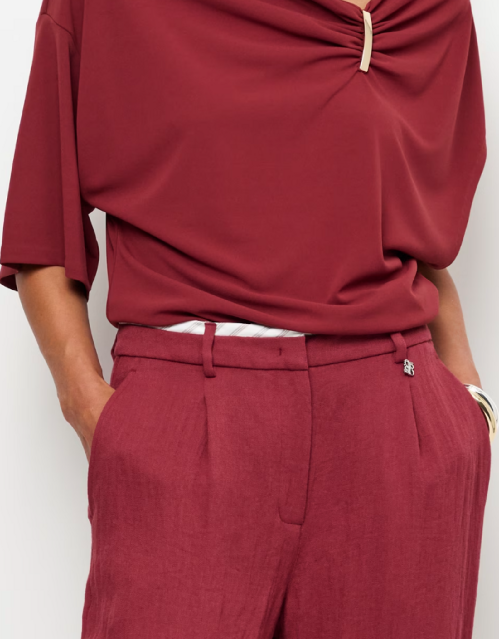 Dante 6 Kenila Wide Leg Pants Berry Red