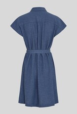 Moss Copenhagen Viana Ginia SS Shirt Dress V Indigo Melange