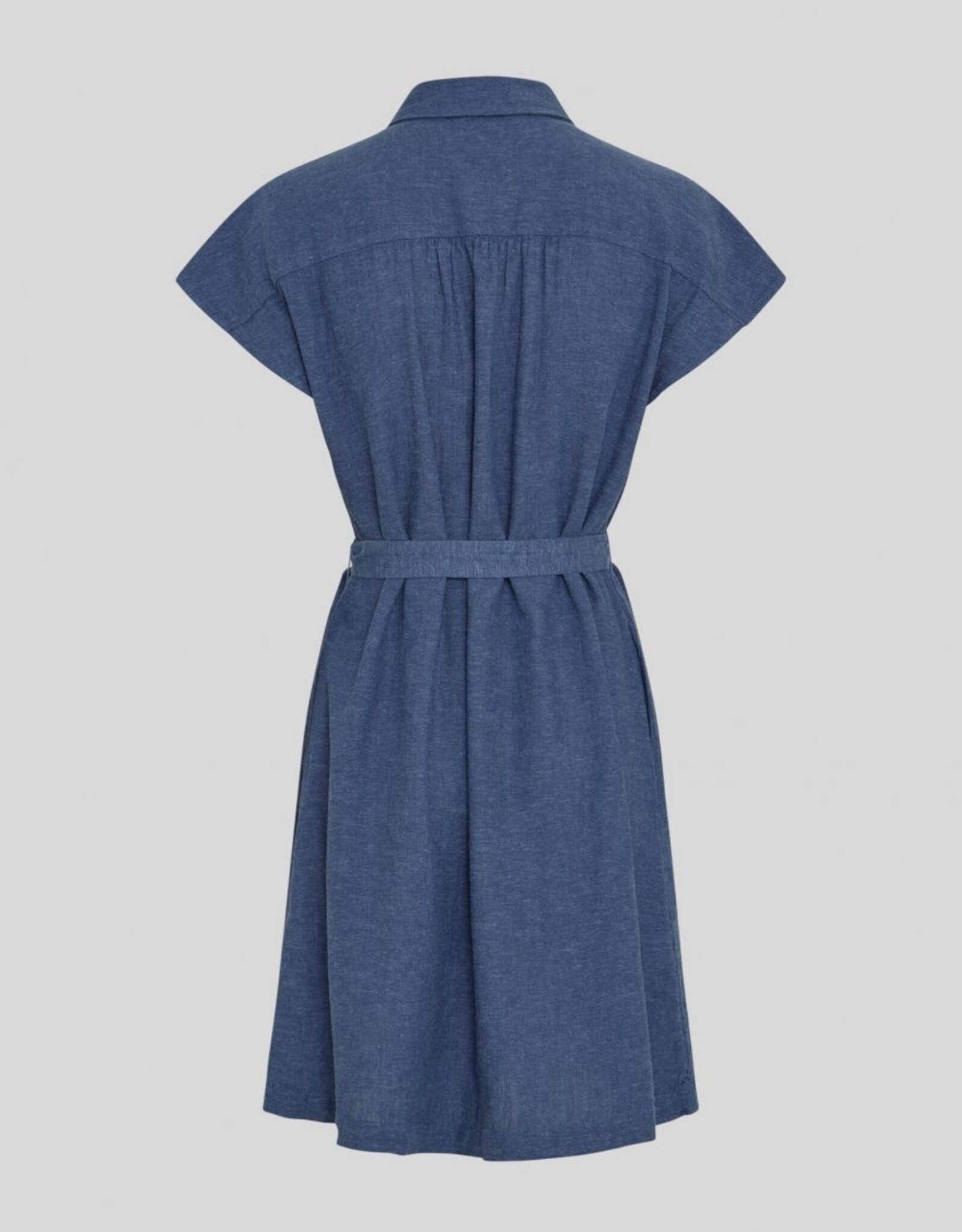 Moss Copenhagen Viana Ginia SS Shirt Dress V Indigo Melange