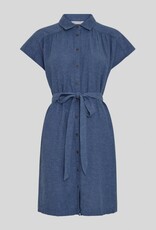 Moss Copenhagen Viana Ginia SS Shirt Dress V Indigo Melange