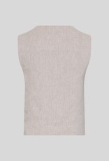 Moss Copenhagen Viana Ginia V Neck Waistcoat Sand Melange