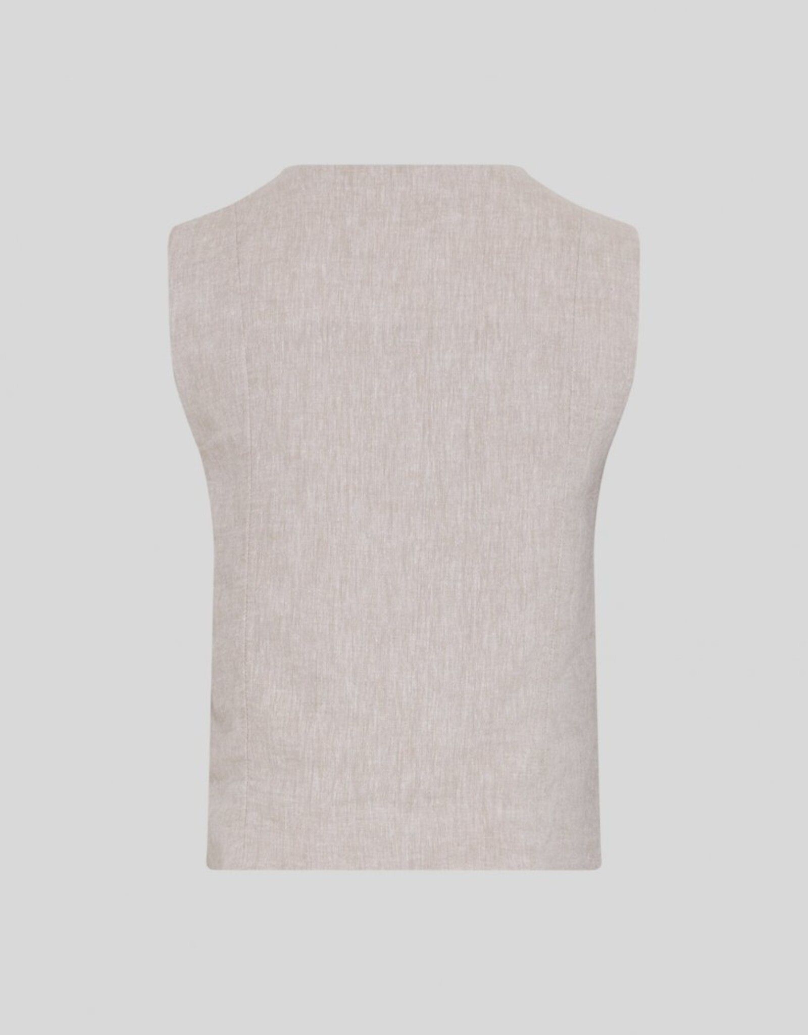 Moss Copenhagen Viana Ginia V Neck Waistcoat Sand Melange