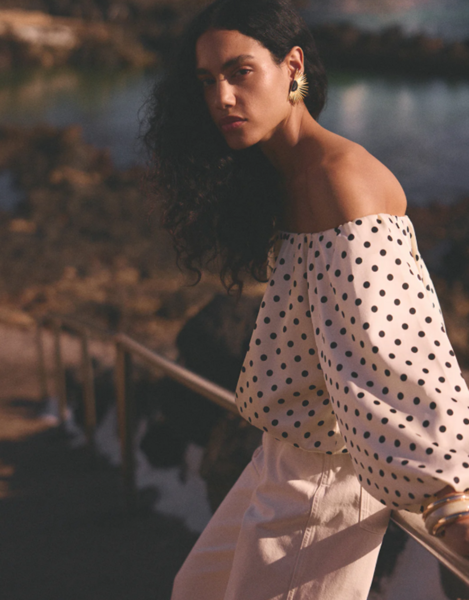 Aaiko Maddy Dot Top Les Blancs