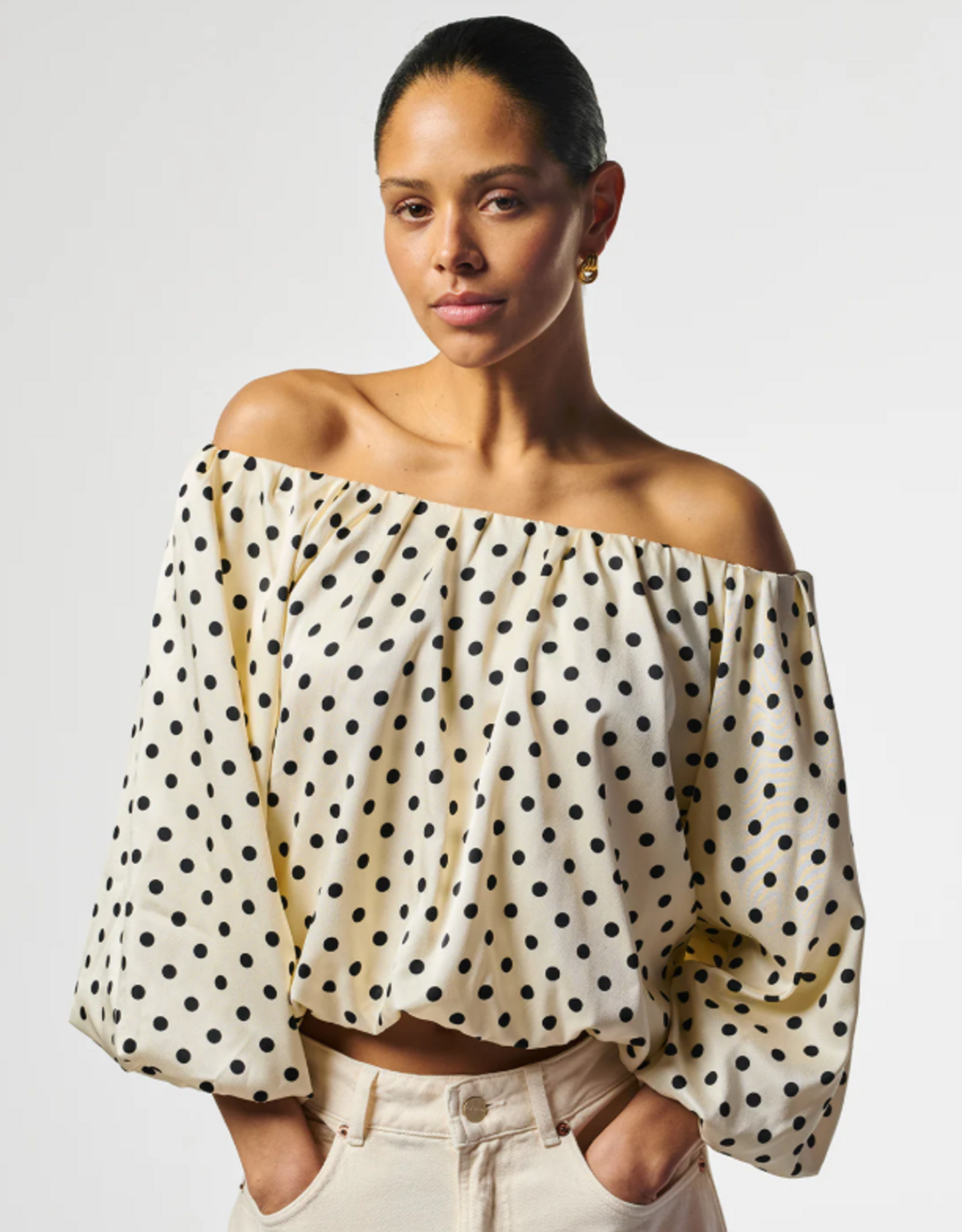 Aaiko Maddy Dot Top Les Blancs