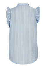 Co'Couture Reggie Frill Top Pale Blue