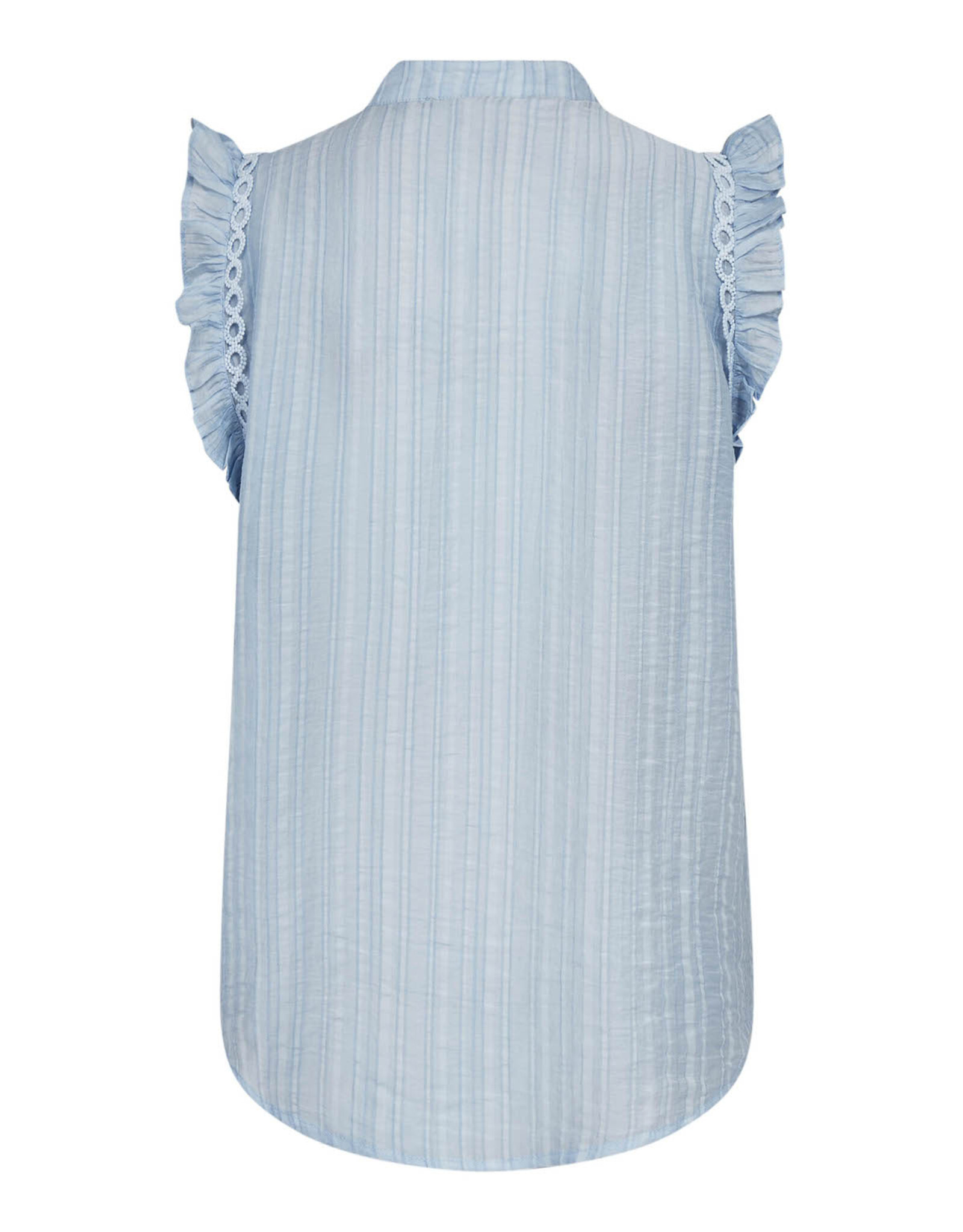 Co'Couture Reggie Frill Top Pale Blue