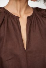 Dante 6 Jonille Lace Detail Top Chocolate Brown