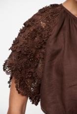 Dante 6 Jonille Lace Detail Top Chocolate Brown