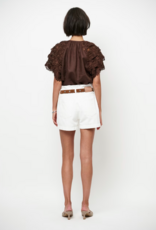 Dante 6 Jonille Lace Detail Top Chocolate Brown