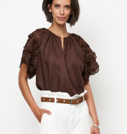 Dante 6 Jonille Lace Detail Top Chocolate Brown