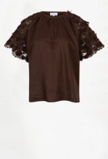 Dante 6 Jonille Lace Detail Top Chocolate Brown