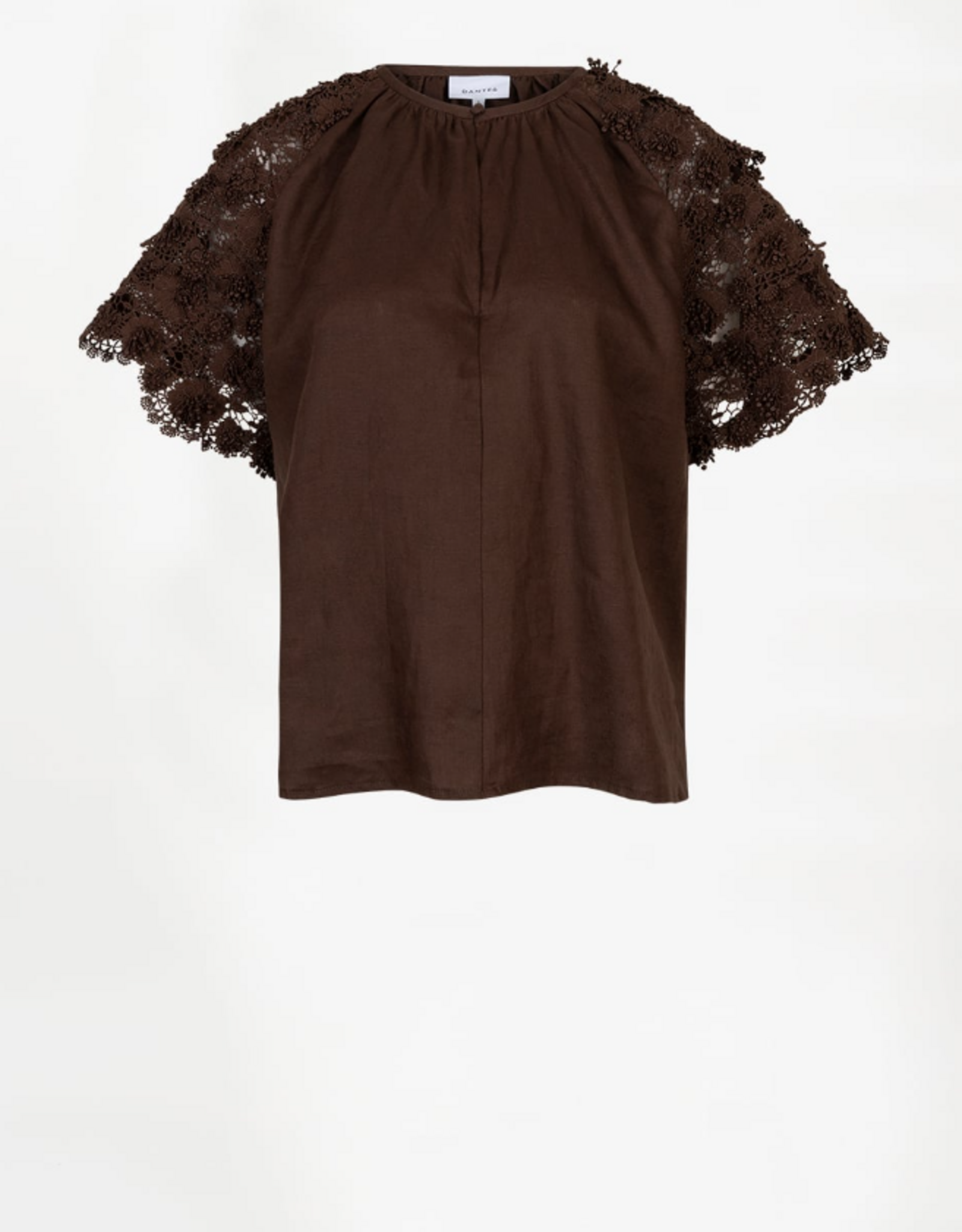 Dante 6 Jonille Lace Detail Top Chocolate Brown