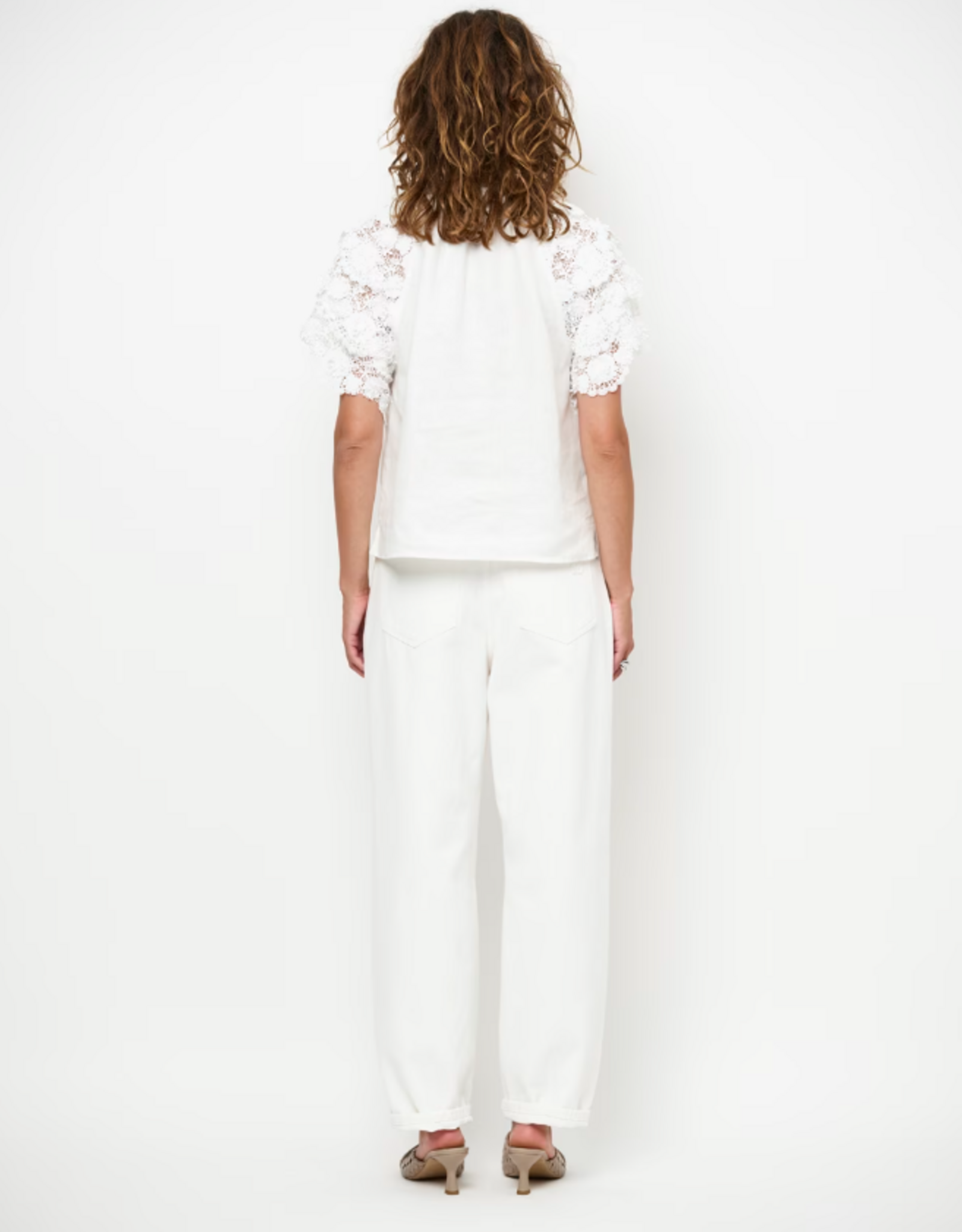 Dante 6 Jonille Lace Detail Top Milk White