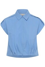 My Essential Wardrobe Sunna Sleeveless Shirt Silver Lake Blue