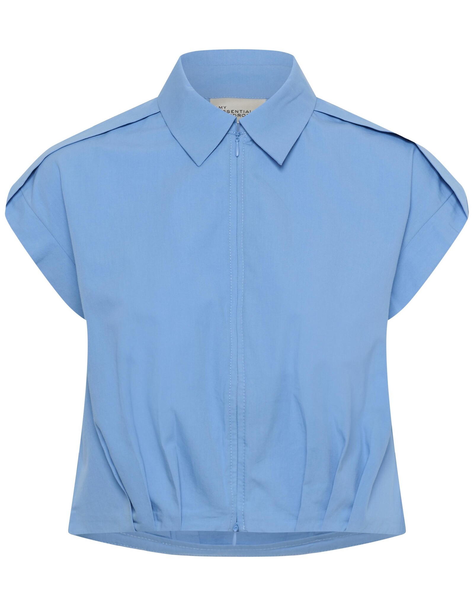 My Essential Wardrobe Sunna Sleeveless Shirt Silver Lake Blue