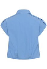 My Essential Wardrobe Sunna Sleeveless Shirt Silver Lake Blue