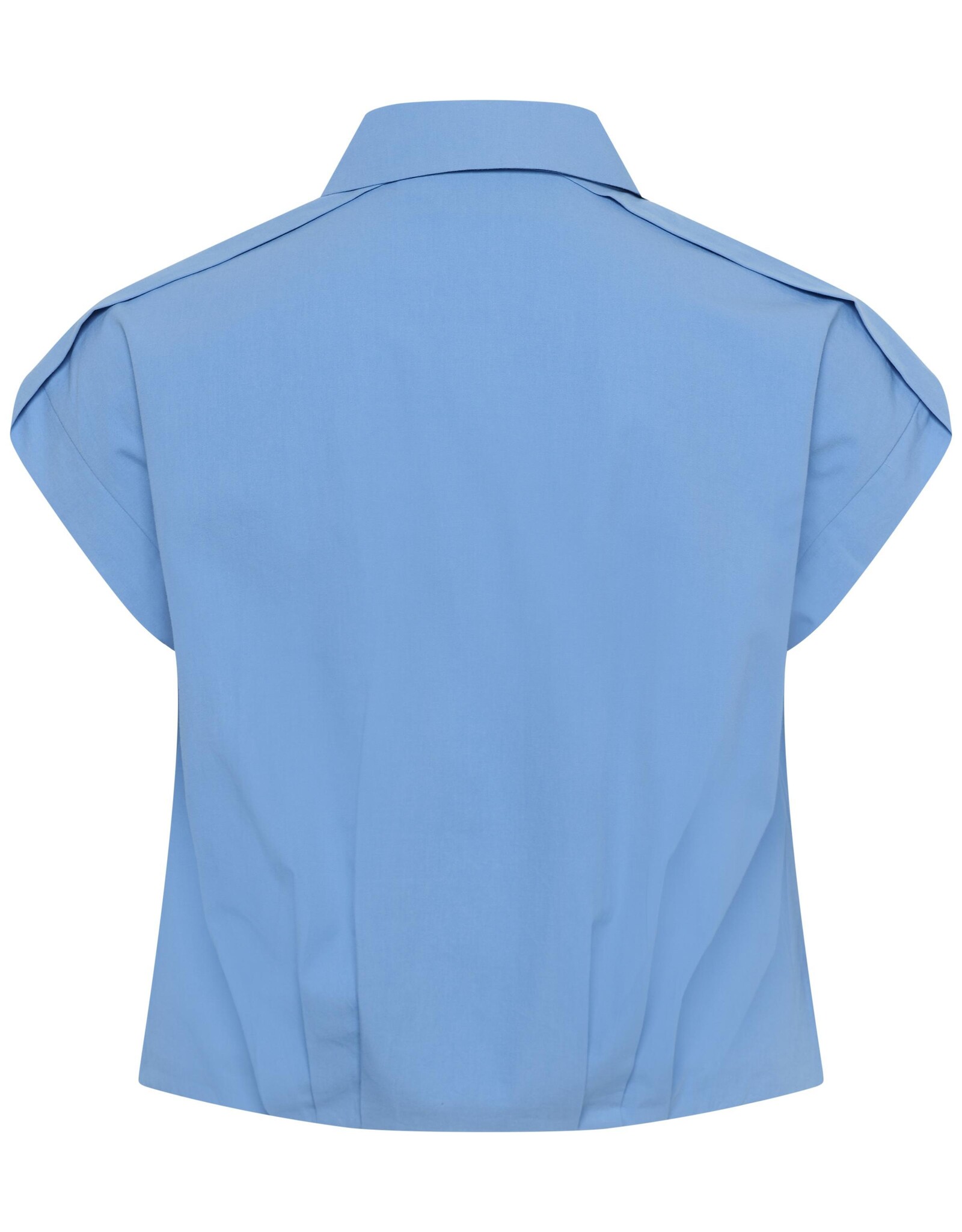 My Essential Wardrobe Sunna Sleeveless Shirt Silver Lake Blue